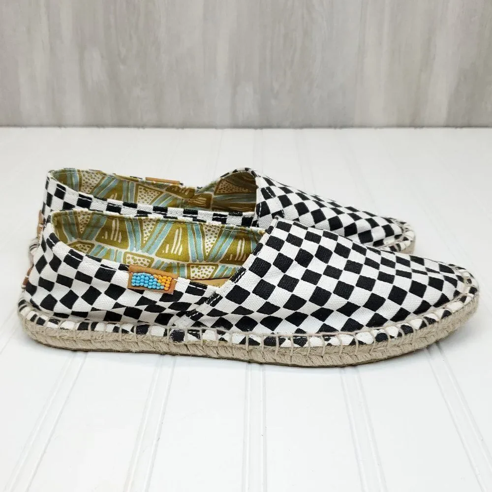 Ubuntu Afridrilles Black & White Checker Espadrilles